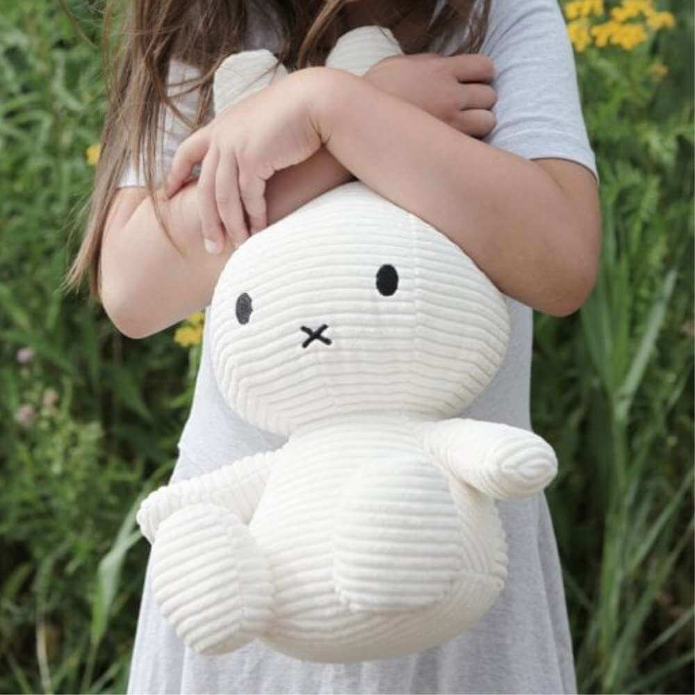 Miffy Eco Corduroy Off White 50cm - Funky Gifts NZ
