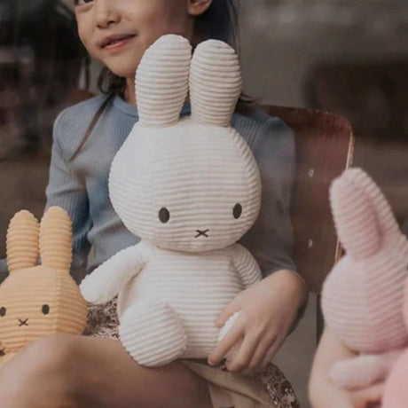 Miffy Eco Corduroy Off White 33cm - Funky Gifts NZ