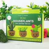 Mini Houseplants DIY Crochet Trio Kit - Funky Gifts NZ