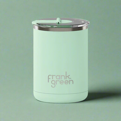 Ceramic Coffee Cup with Hinged Lid - Mint Gelato - Funky Gifts NZ