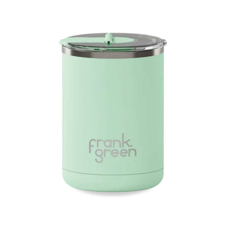 Ceramic Coffee Cup with Hinged Lid - Mint Gelato - Funky Gifts NZ