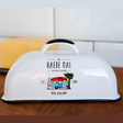 Haere Mai Butter Dish - Enamel - White - Funky Gifts NZ