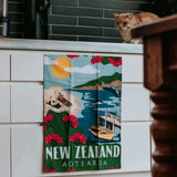 Moana Road - Northern Beach Tea Towel - Funky Gifts NZ