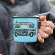 Moana Road Small Enamel Mug - NZ Surfing Blue - Funky Gifts NZ