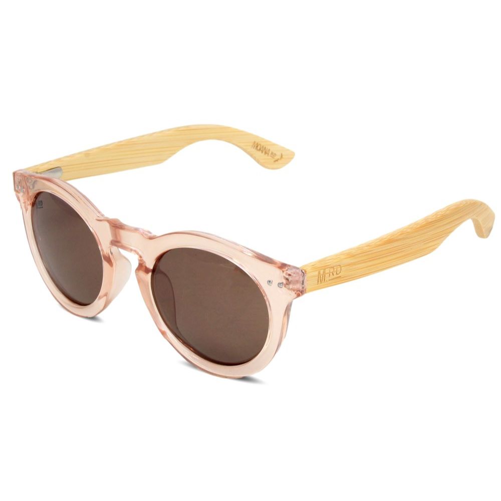 Moana Road Sunglasses - Grace Kelly Pink with Wood Arms #3310 - Funky Gifts NZ