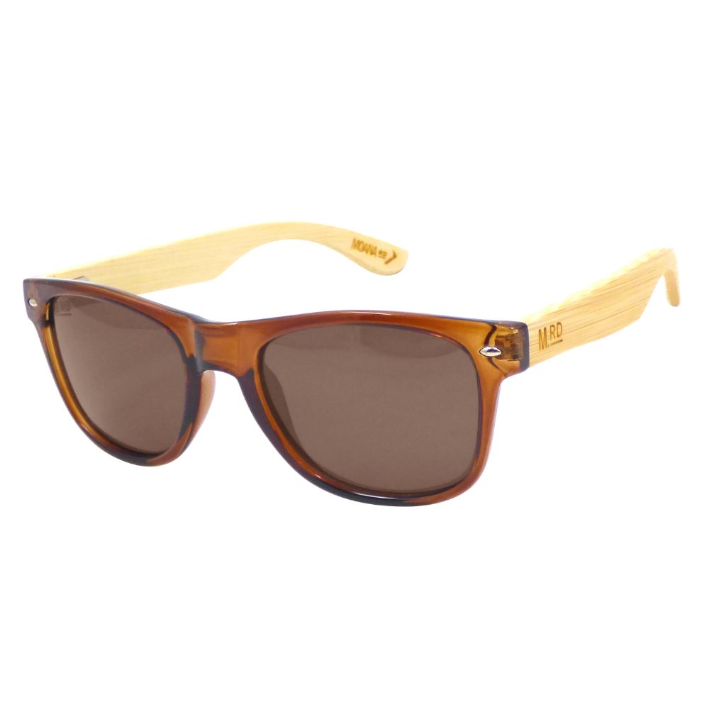 Moana Road Sunglasses 50/50 Brown w Wood Arms #3006 - Funky Gifts NZ