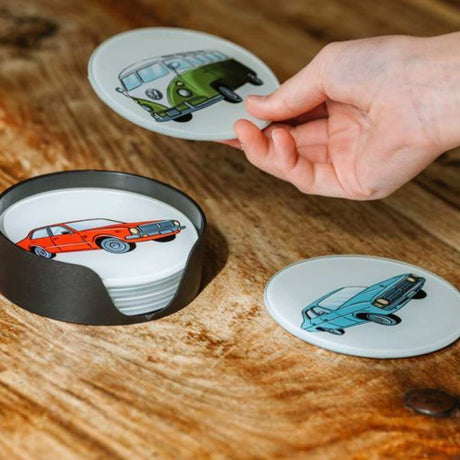 Moana Road - Vintage Car Club Coasters - Funky Gifts NZ