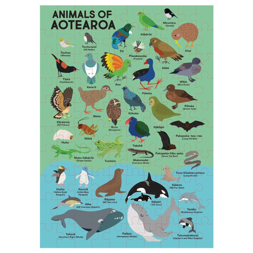Moana Road Animals of Aotearoa 100 Piece Puzzle - Funky Gifts NZ