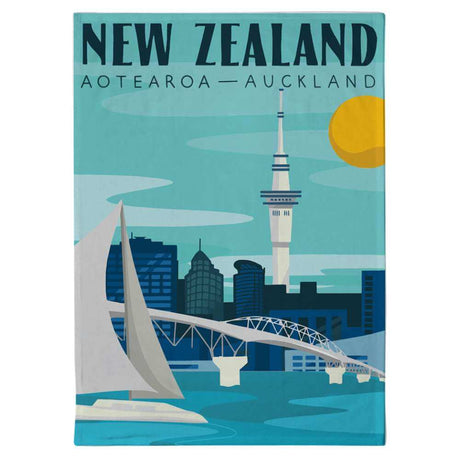 Moana Road - Auckland Tea Towel - Funky Gifts NZ
