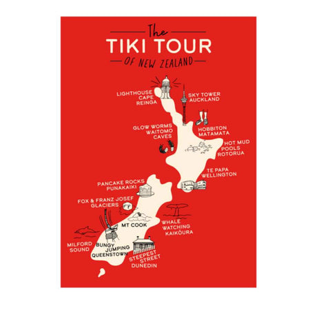 Moana Rd Kiwiana Tea Towel - Tiki Tour - Funky Gifts NZ