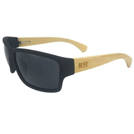 Moana Road Sunglasses Tradies - Black w Bamboo Arms #3751 - Funky Gifts NZ