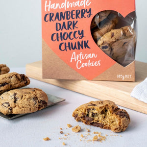 Molly Woppy Cranberry Dark Choccy Chunk Cookie Box - Funky Gifts NZ