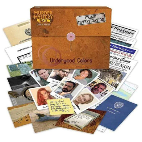 Murder Mystery Party: Case Files Underwood Cellars - Funky Gifts NZ