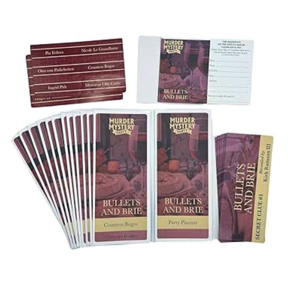 Murder Mystery Party Game - Bullets and Brie - Funky Gifts NZ