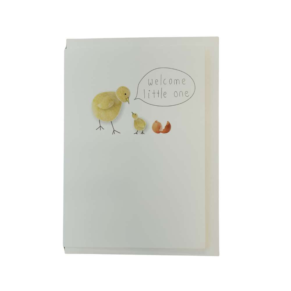 NZ MADE GREETING CARD - Welcome little one - Funky Gifts NZ