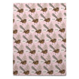 NZ Fantail Pink Tea Towel - Funky Gifts NZ