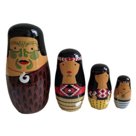 NZ Nesting Maori Doll Whanau - Funky Gifts NZ