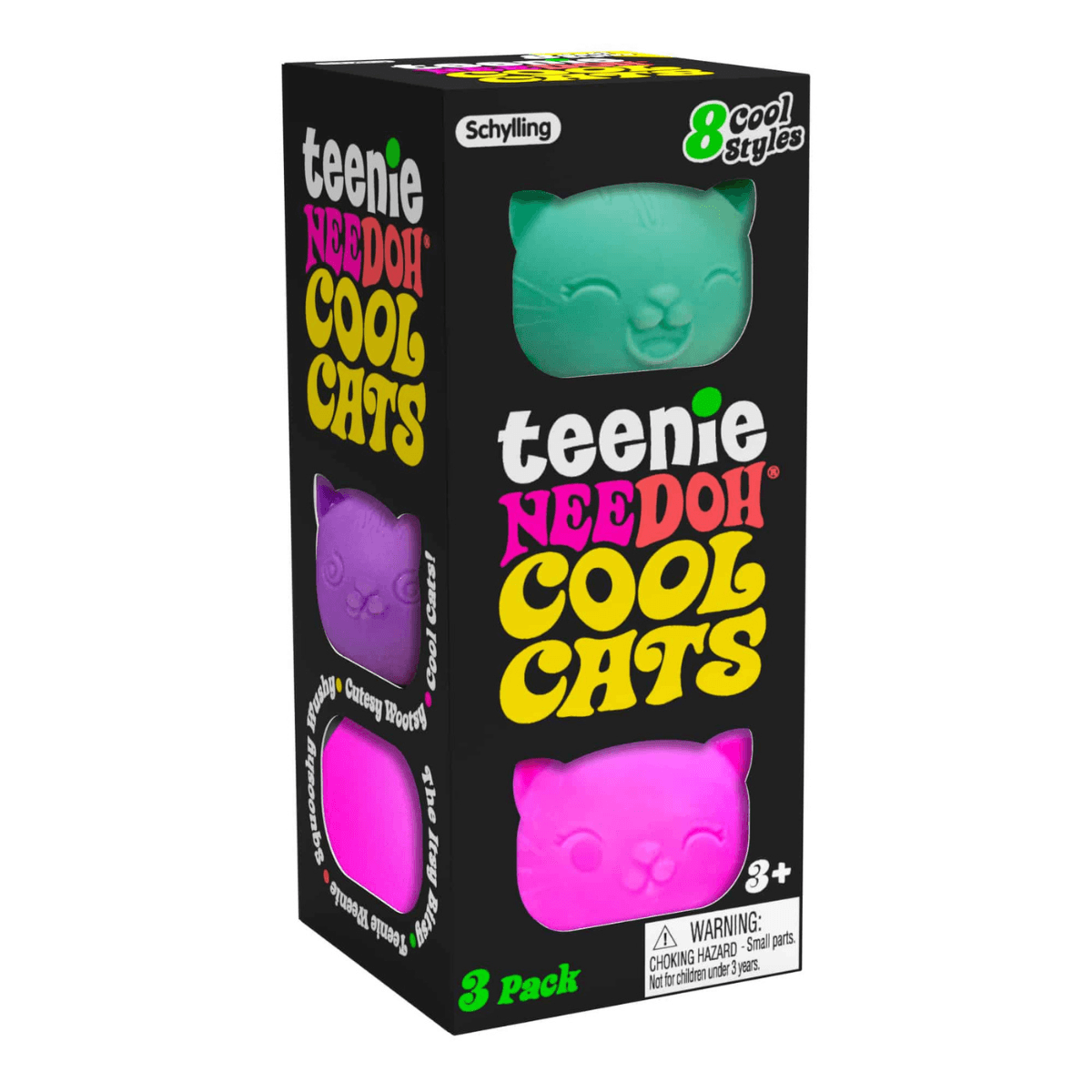 NeeDoh - Teenie Nee Doh Cool Cat 3 Pack *PRE ORDER - Funky Gifts NZ
