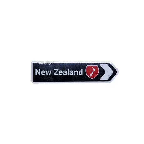 Road Sign Magnet - New Zealand Black - Funky Gifts NZ