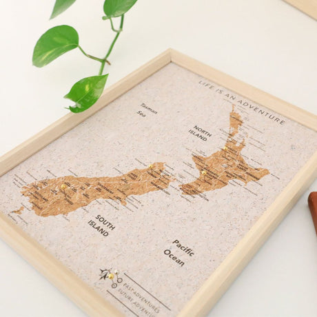 New Zealand Travel Map Pin Board - Medium - Funky Gifts NZ
