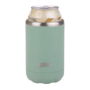 Oasis Can Cooler - Sage Green - Funky Gifts NZ