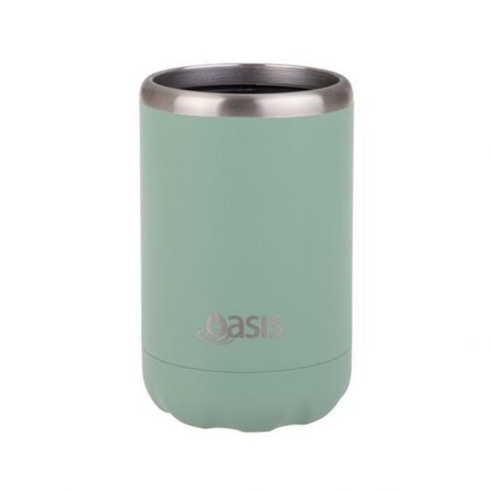 Oasis Can Cooler - Sage Green - Funky Gifts NZ