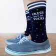Fresh Out Of Fucks Men's Socks - Funky Gifts NZ