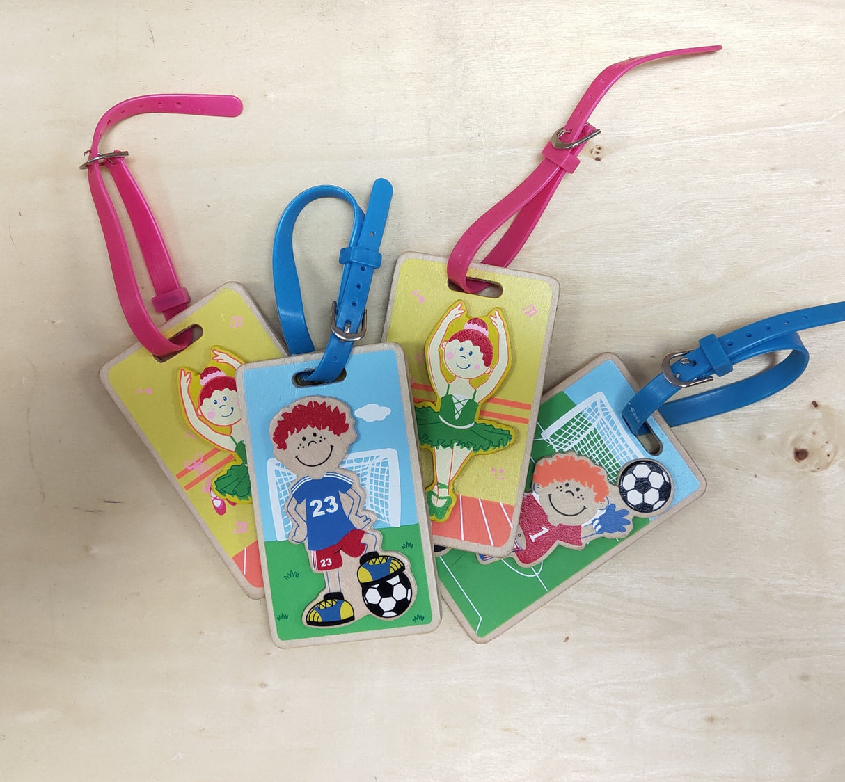 Wooden Bag Tags for Kids - Funky Gifts NZ