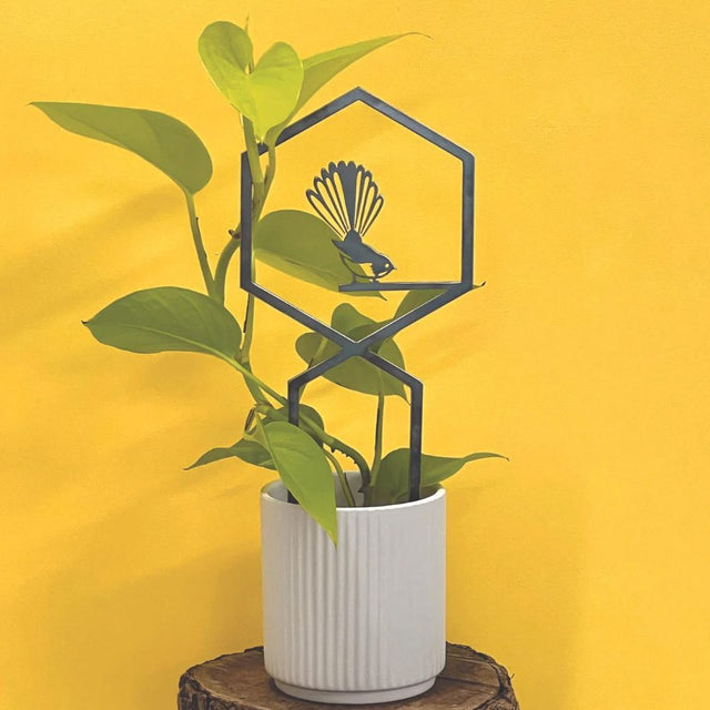 Metalbird Piwakawaka Plant Trellis - Funky Gifts NZ