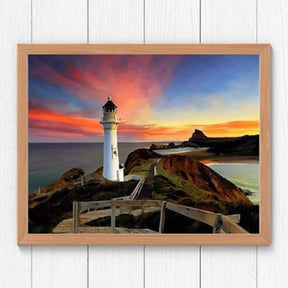 Paint By Numbers - Castlepoint Lighthouse - Funky Gifts NZ