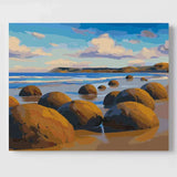 Paint By Numbers - Moeraki Boulders - Funky Gifts NZ