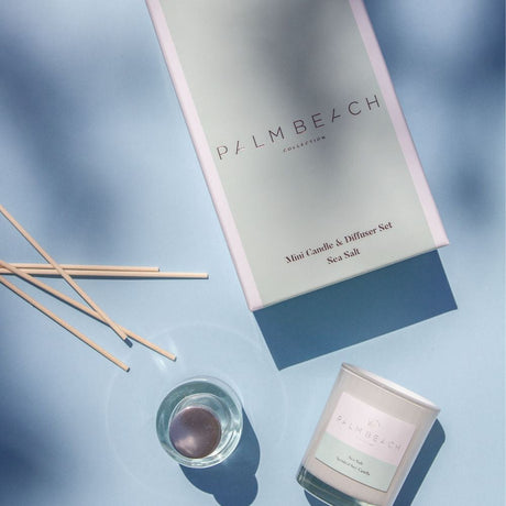 Palm Beach Collection Mini Candle & Diffuser Gift Pack - Sea Salt - Funky Gifts NZ