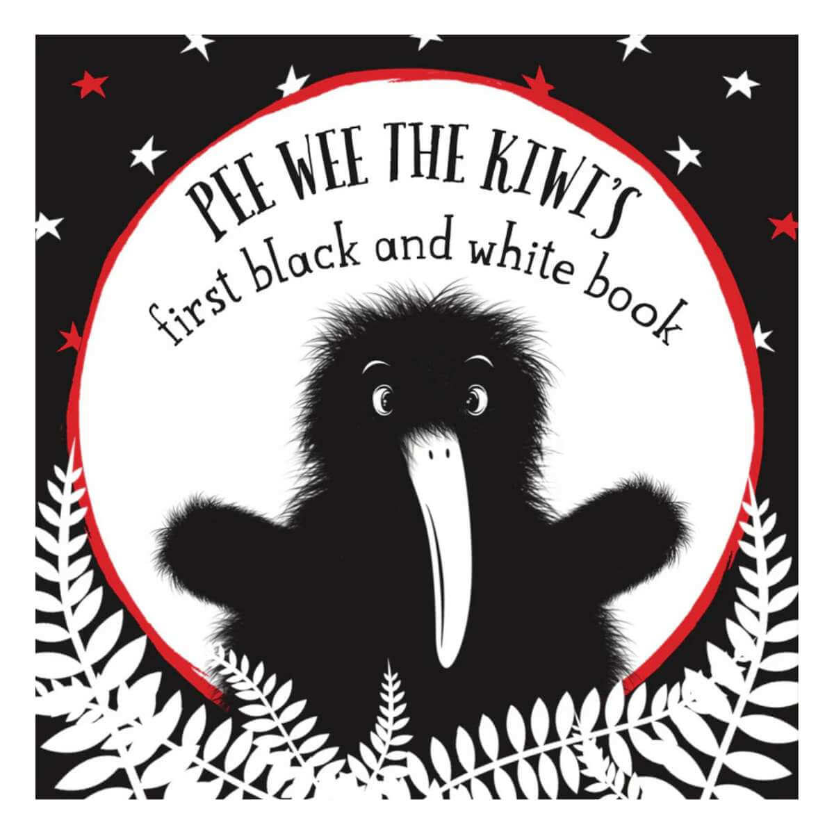 Pee Wee the Kiwi's First Black and White Book - Funky Gifts NZ