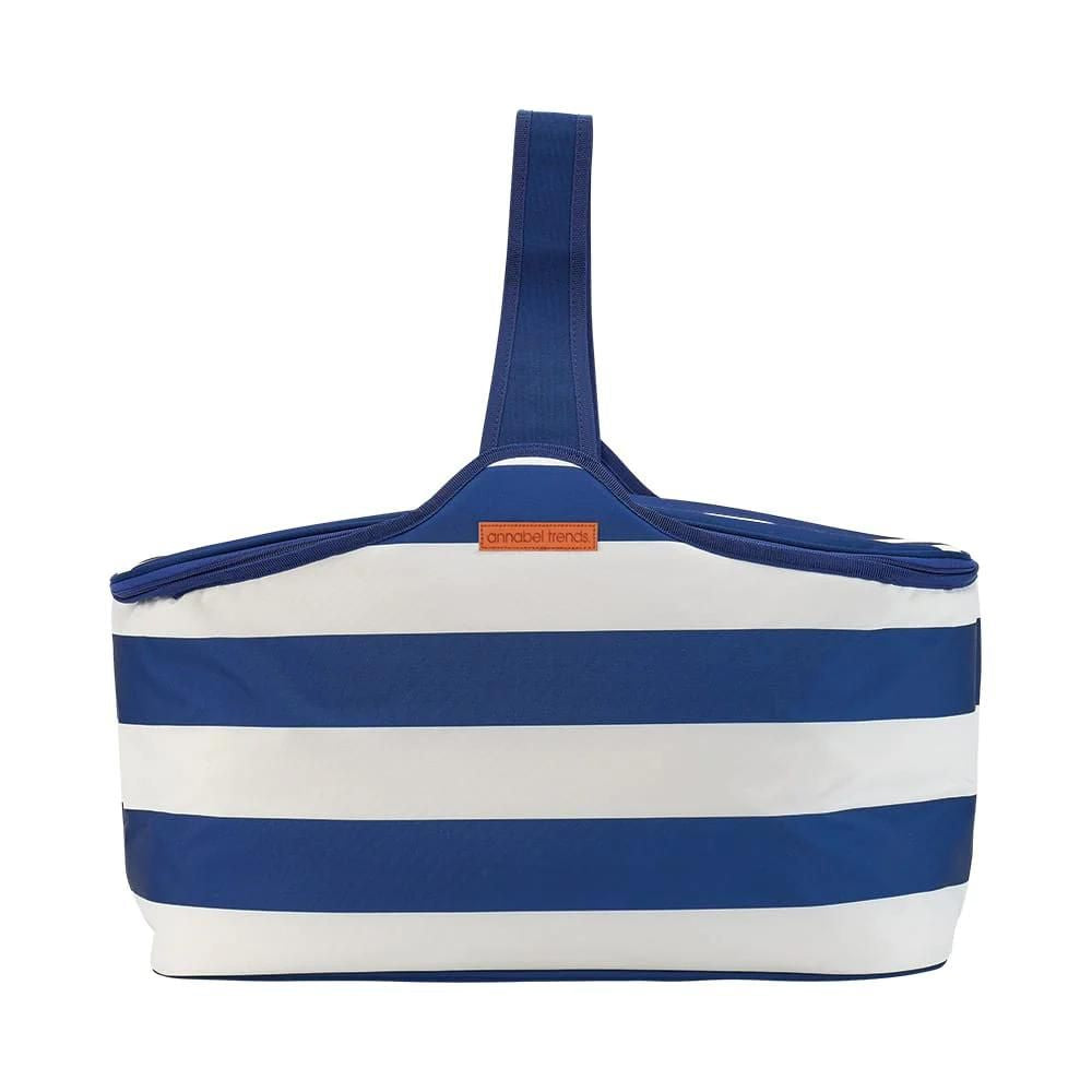 Picnic Cooler Bag - Navy Stripe - Funky Gifts NZ