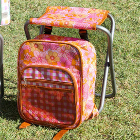 Picnic Cooler Chair - Pink Retro - Funky Gifts NZ