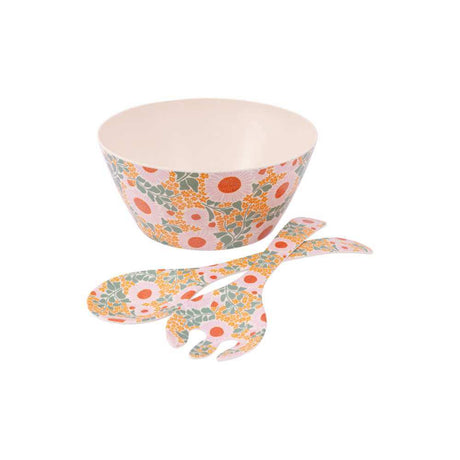 Floral Picnic Salad Set - Green Spring - Funky Gifts NZ