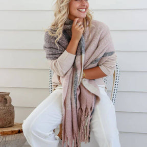 Comfort Scarf - Pink Charcoal - Funky Gifts NZ