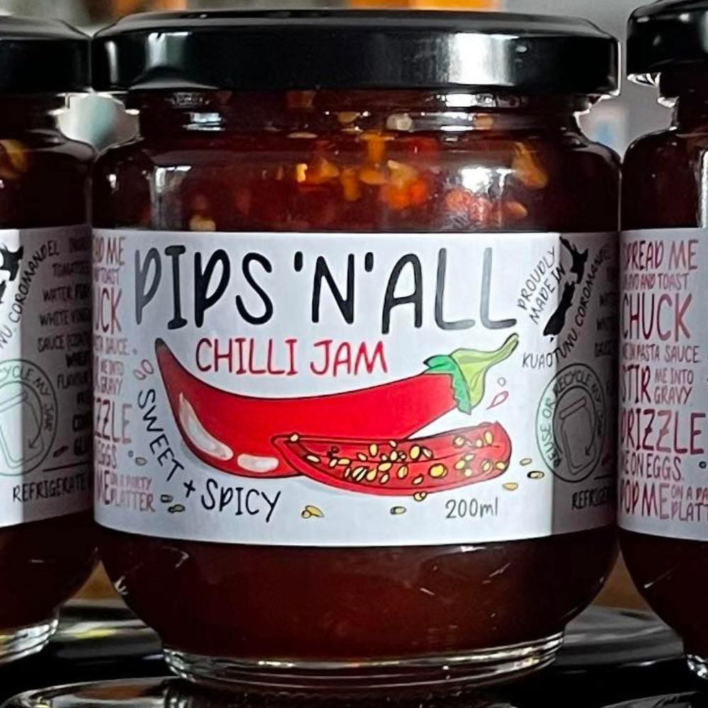 Pips 'n' All Chilli Jam - Funky Gifts NZ