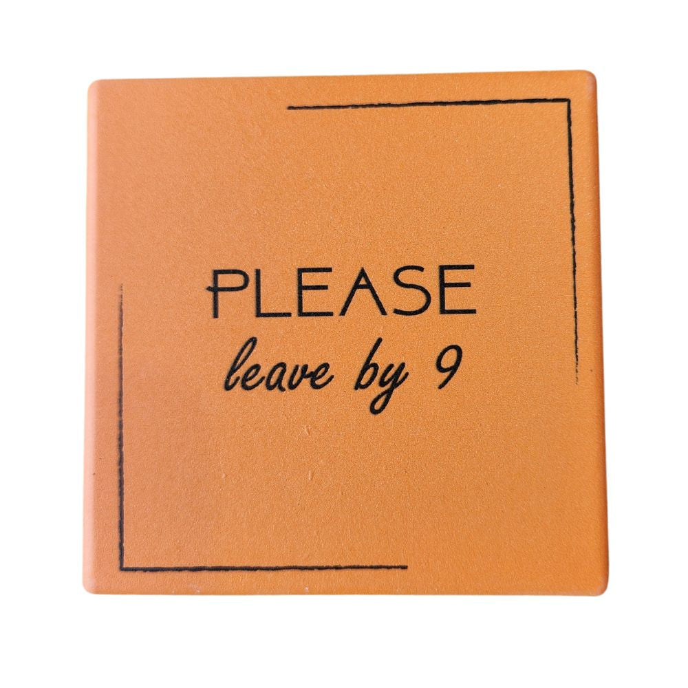 Ceramic Coaster - Leave By 9 - Funky Gifts NZ