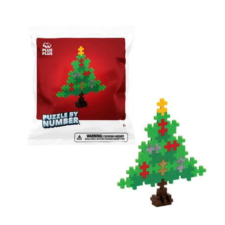 Plus Plus Puzzle by Number - Christmas Tree - Funky Gifts NZ