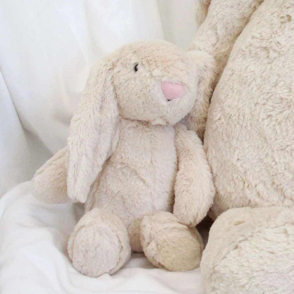 Plush Small Light Beige Bunny - Funky Gifts NZ