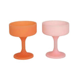 Mecc Silicone Unbreakable Cocktail Glasses - Petal + Peach - Funky Gifts NZ