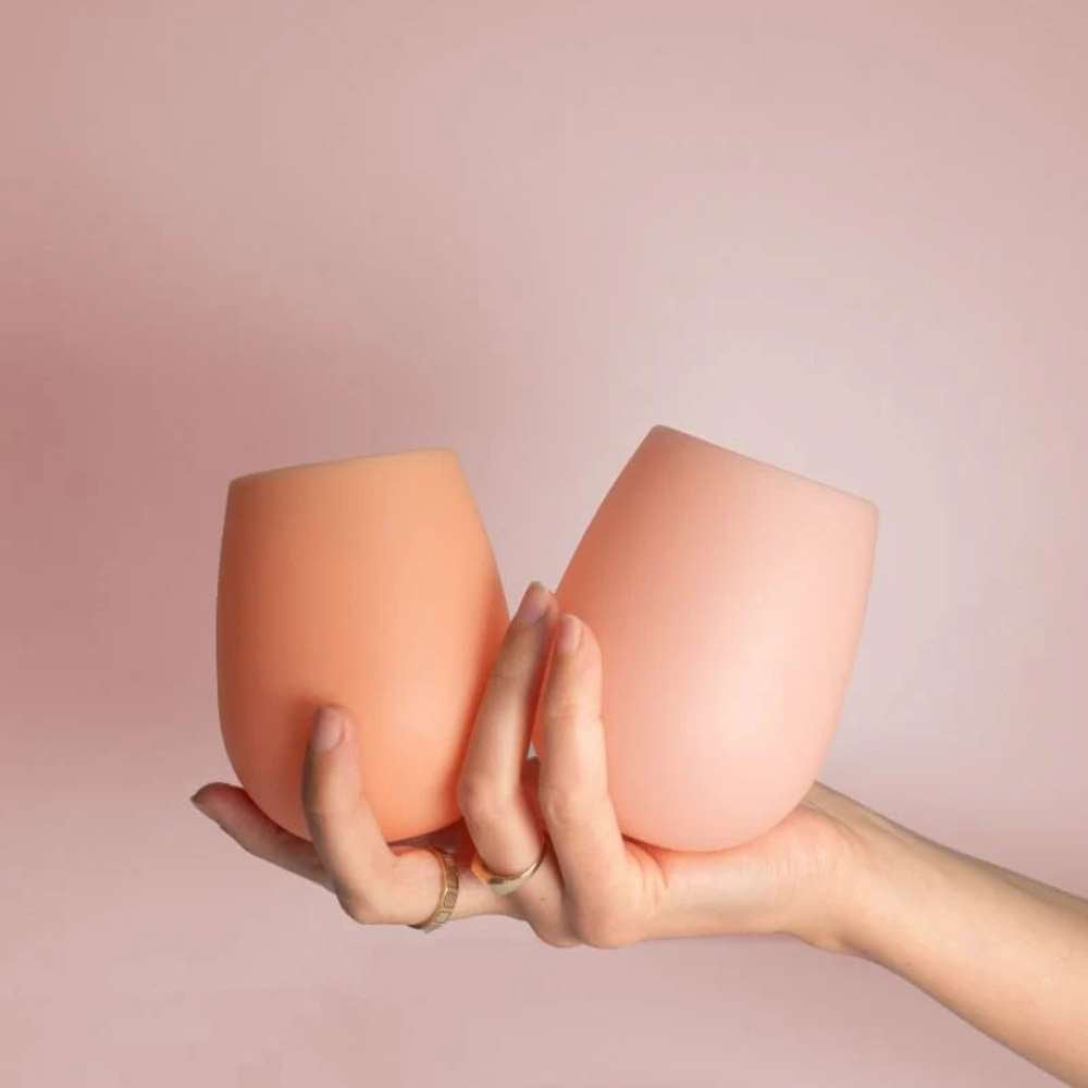 Fegg Silicone Unbreakable Glasses - Peach + Petal - Funky Gifts NZ