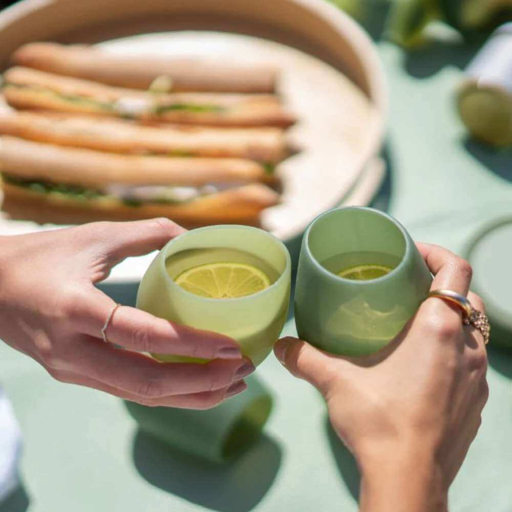 Fegg Silicone Unbreakable Glasses - Sage + Olive - Funky Gifts NZ