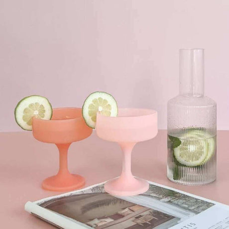 Mecc Silicone Unbreakable Cocktail Glasses - Petal + Peach - Funky Gifts NZ