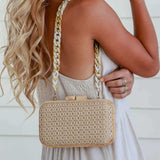 Riviera Clutch Bag - Natural - Funky Gifts NZ