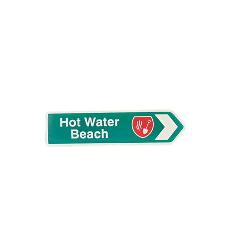 NZ Road Sign Magnet - Hot Water Beach - Funky Gifts NZ