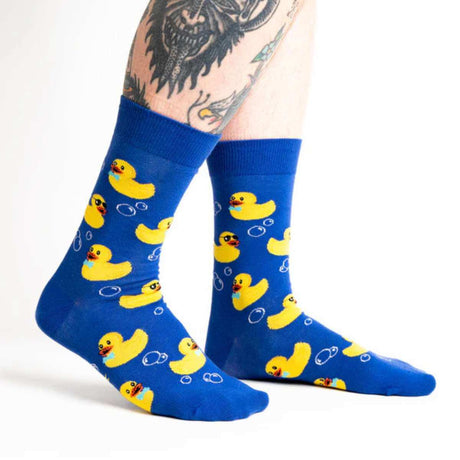 Sock It To Me Socks - Men's Crew - Rubber Duckie - Funky Gifts NZ