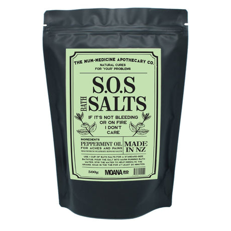 Moana Road SOS Bath Salts - Peppermint Oil - Funky Gifts NZ