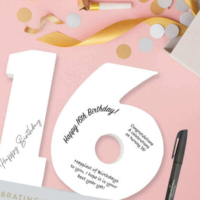 Signature Numbers - 16th Birthday - Funky Gifts NZ
